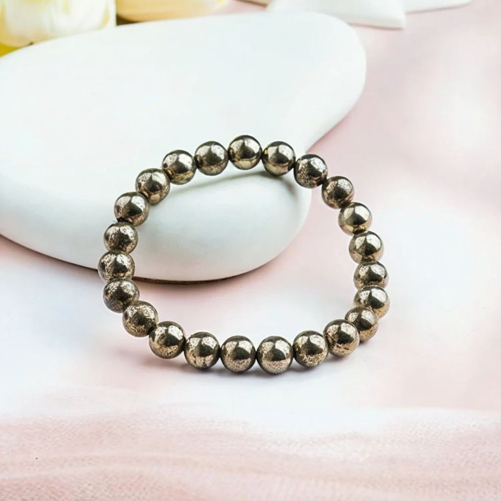 Pyrite Bracelet 8mm for Men – Wealth & Success