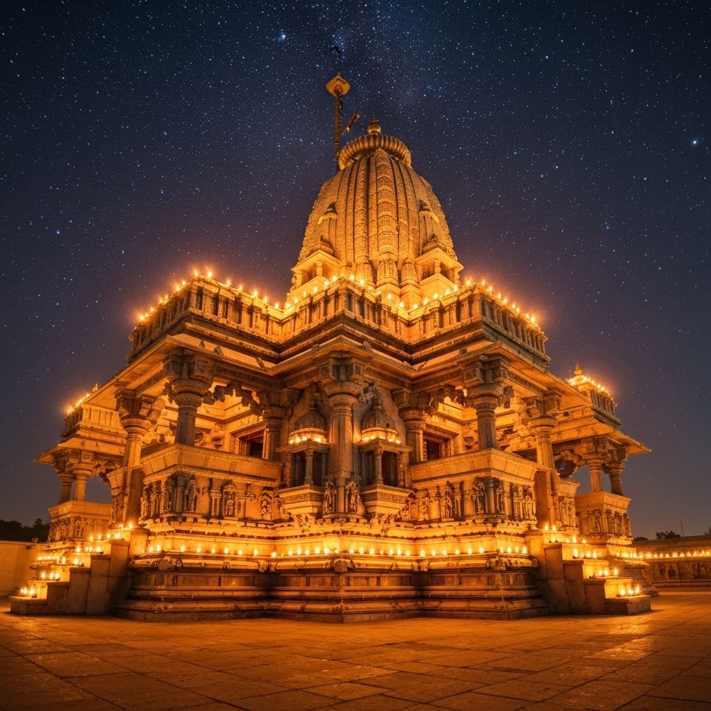 Serene temple background